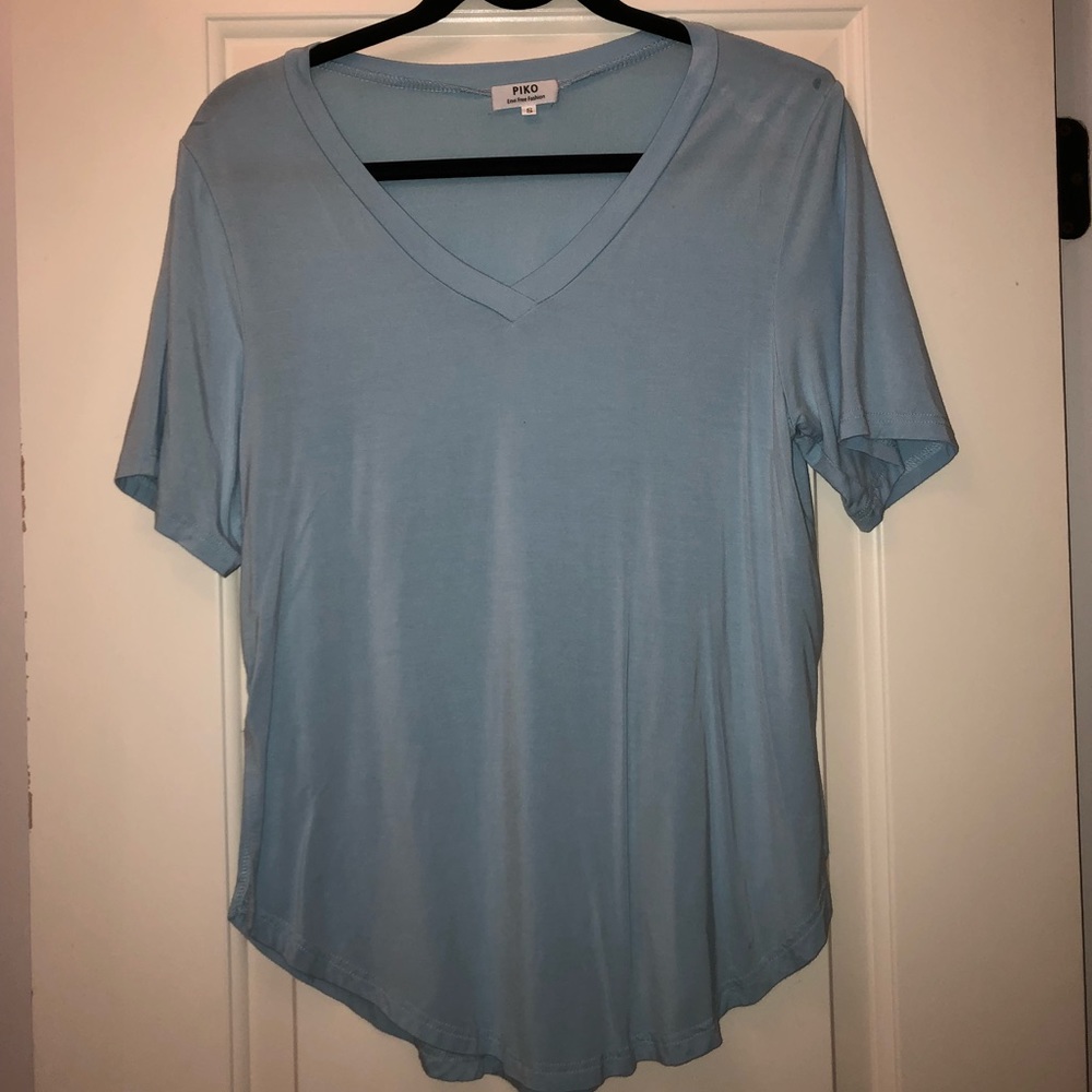 V-Neck Short Sleeve Piko Shirt